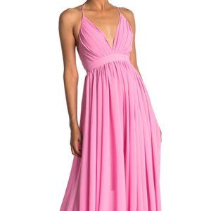 Meghan Los Angeles Enchanted Garden Maxi Dress Bubblegum Pink (RRP $419)